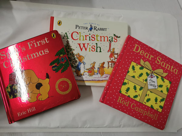 3 Baby / Toddler Touchy Feely Picture Lift the Flap Board Books Christmas Themed