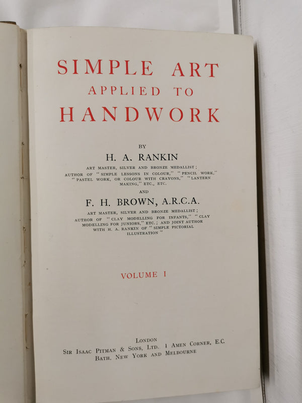 Simple Art Applied to Handwork Vol 1 (Cloth bound hardback, undated)