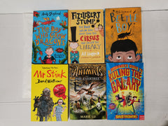 Bundle of 6 Books for boys age 8-11: Random Mix of books, Images show Examples