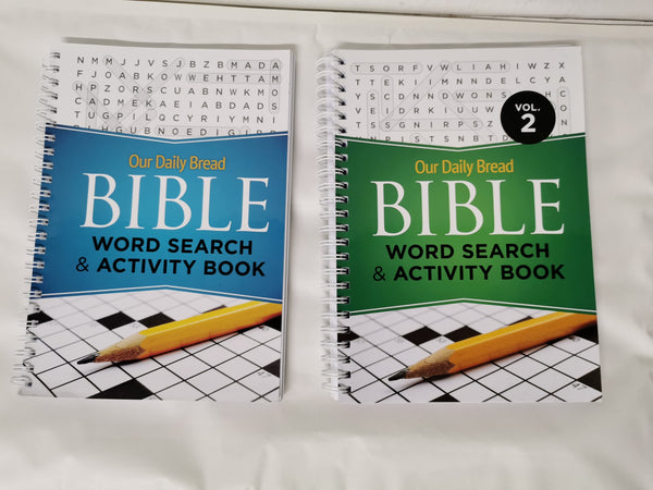 Our Daily Bread, Bible Word Search & Activity Books 1 & 2