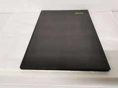 Collins Essential - 2024 Daily Planner - A4 Day-to-Page Diary (Black, Hardcover)