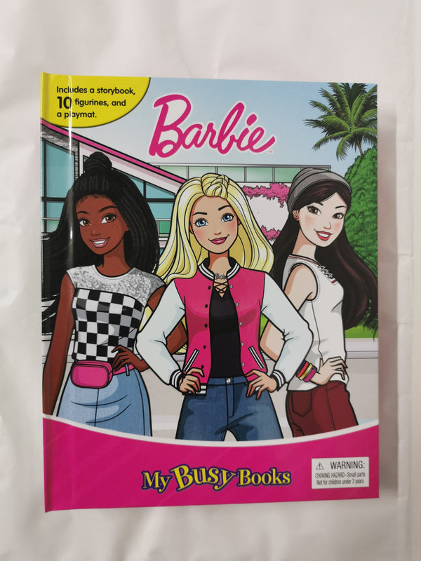 Mattel Barbie My Busy Books: 10 Figurines and playmat stored in the book