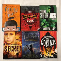 Bundle of 6 Books for boys age 8-11: Random Mix of books, Images show Examples