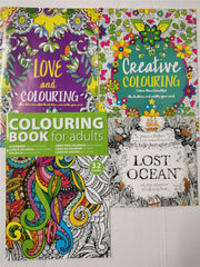 5 x ADULT COLOURING BOOKS: Mindfulness, Relaxation, Mandalas, Creativity RANDOM