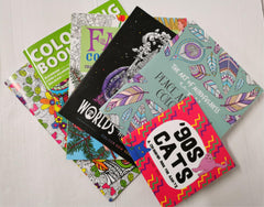 5 x ADULT COLOURING BOOKS: Mindfulness, Relaxation, Mandalas, Creativity RANDOM