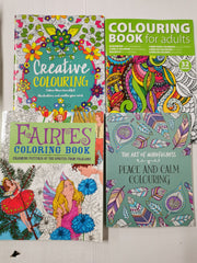 5 x ADULT COLOURING BOOKS: Mindfulness, Relaxation, Mandalas, Creativity RANDOM