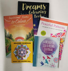 5 x ADULT COLOURING BOOKS: Mindfulness, Relaxation, Mandalas, Creativity RANDOM