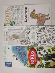 5 x ADULT COLOURING BOOKS: Mindfulness, Relaxation, Mandalas, Creativity RANDOM