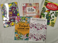5 x ADULT COLOURING BOOKS: Mindfulness, Relaxation, Mandalas, Creativity RANDOM